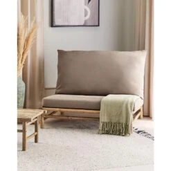 TODI - Fauteuil - Lichthout/Taupe - Bamboe -Geselecteerde Tuinmeubelwinkel 351091b6c0214a45b36137cad5eef9c4