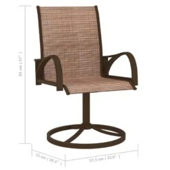 VidaXL - Tuinstoelen Draaibaar - Bruin - Staal - 2 Stuks 15 VidaXL - Tuinstoelen Draaibaar - Bruin - Staal - 2 Stuks -Geselecteerde Tuinmeubelwinkel 354dc036ec0c40c5be076658913ac91a