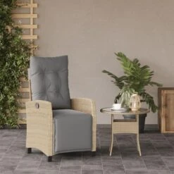 VidaXL - Tuinstoel Verstelbaar Met Voetensteun - Beige - Poly Rattan 15 VidaXL - Tuinstoel Verstelbaar Met Voetensteun - Beige - Poly Rattan -Geselecteerde Tuinmeubelwinkel 36a223faae2243bebe7864ab3e8bc6b3