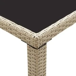 VidaXL Tuintafel 123x60x74 Cm Poly Rattan Beige -Geselecteerde Tuinmeubelwinkel 36ea51380fd445ee9ef928463dee01ec