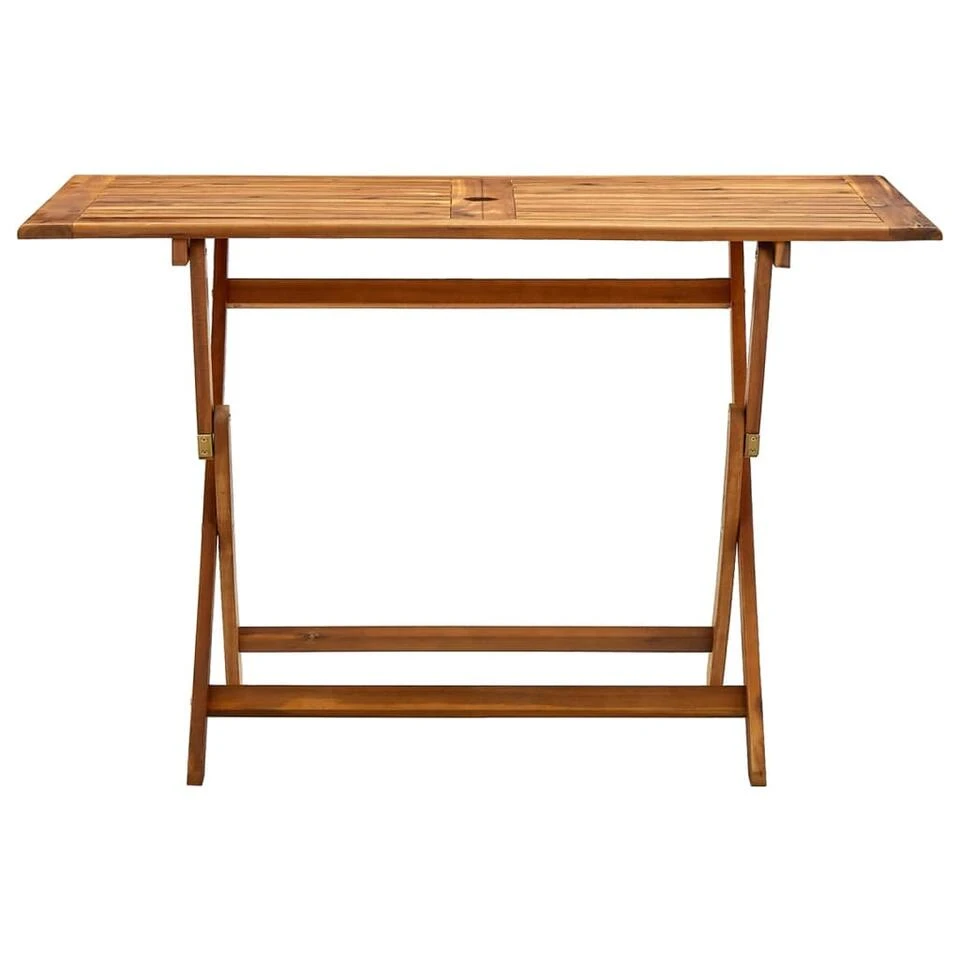 VidaXL - Tuintafel Inklapbaar - Bruin -Massief Acaciahout - 120 X 70 X 75 Cm 4 VidaXL - Tuintafel Inklapbaar - Bruin -Massief Acaciahout - 120 X 70 X 75 Cm - Afbeelding 2