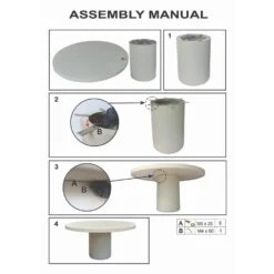 Tuintafel Rond 150cm - Wit Eco Composiet - Betonlook - Eden -Geselecteerde Tuinmeubelwinkel 398ee2b5bac94e72a2ad90b3259dce3b