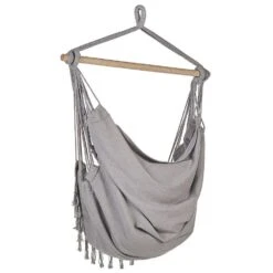 BONEA - Hangstoel - Lichtgrijs - Katoen -Geselecteerde Tuinmeubelwinkel 3a9db06cd7044653817af041da91b871