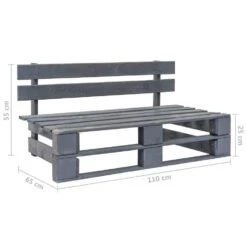 VidaXL - Pallet Middenbank - Grijs - Grenenhout 25 VidaXL - Pallet Middenbank - Grijs - Grenenhout -Geselecteerde Tuinmeubelwinkel 3aa6dcfa73754b24ae3eb713fc52f3de