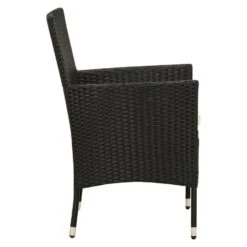 VidaXL - Buitenstoel - Kussens - Zwart - Poly Rattan - 2 Stuks -Geselecteerde Tuinmeubelwinkel 3be5b0737d1c41dab5023dd8a27f2a27