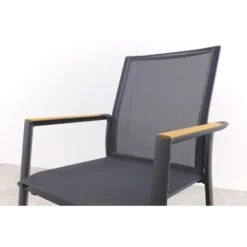 Atmos Stapelbare Tuinstoel - Antraciet/Teak -Geselecteerde Tuinmeubelwinkel 3f311f7eadd549dab7916527bc111f4c