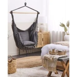 BONEA - Hangstoel - Grijs - Katoen -Geselecteerde Tuinmeubelwinkel 3f59ab61563143878d275e3e9c912a86