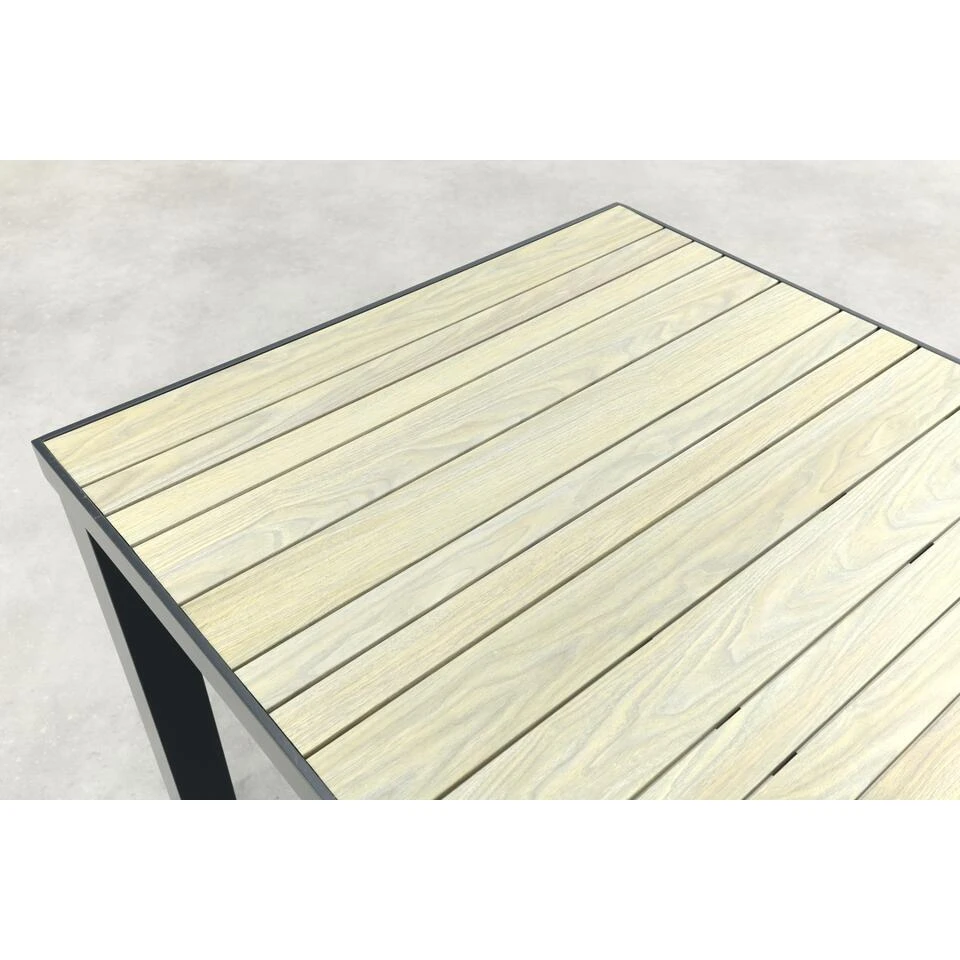 VDG Nola Tuintafel 90x90 Cm. - Antraciet/Houtlook 6 VDG Nola Tuintafel 90x90 Cm. - Antraciet/Houtlook - Afbeelding 4