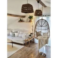 Beliani Hangstoel CASOLI - Beige Pe Rotan -Geselecteerde Tuinmeubelwinkel 469e0c47c6b4448d9e2f49d933312de7