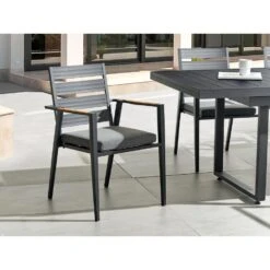 Beliani Tuinstoel TAVIANO - Zwart Aluminium 9 Beliani Tuinstoel TAVIANO - Zwart Aluminium -Geselecteerde Tuinmeubelwinkel 47a1a9ca519b4ceb9ea1dae225c90685