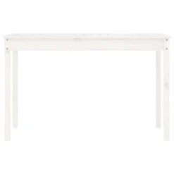 VidaXL - Tuintafel - Wit - Grenenhout - 121 X 82.5 X 76 Cm -Geselecteerde Tuinmeubelwinkel 499b5677bea240bd94f2bf24342c6459