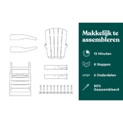 Keter Troy Adirondack Tuinstoel - Set Van 2 - 85x80x96.5cm - Wit -Geselecteerde Tuinmeubelwinkel 4a38fba17c79468c811f746e9e394b38