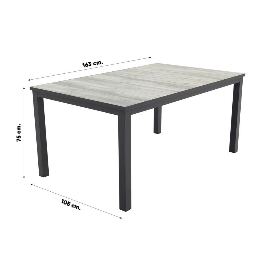 Hartman Comino Dining Tuintafel 163x105 Cm. - Keramiek/Grijs 12 Hartman Comino Dining Tuintafel 163x105 Cm. - Keramiek/Grijs - Afbeelding 10