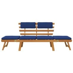 VidaXL - Tuinbank - Blauw - Acaciahout - 190 Cm - 2-in-1 - Met Kussen 15 VidaXL - Tuinbank - Blauw - Acaciahout - 190 Cm - 2-in-1 - Met Kussen -Geselecteerde Tuinmeubelwinkel 4e83308400ca49efab6598c1e3db2ce4