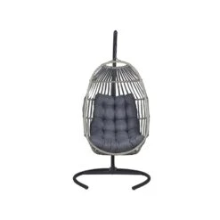 Beliani Hangstoel SESIA - Grijs Polyester, Pe Rotan 9 Beliani Hangstoel SESIA - Grijs Polyester, Pe Rotan -Geselecteerde Tuinmeubelwinkel 4ec4e740c85e4b768d5972423f26bdbc