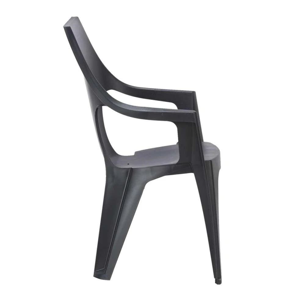 Keter - Stapelstoel Dante Hoge Rug - Donkergrijs - 89x57x57 Cm 6 Keter - Stapelstoel Dante Hoge Rug - Donkergrijs - 89x57x57 Cm - Afbeelding 4
