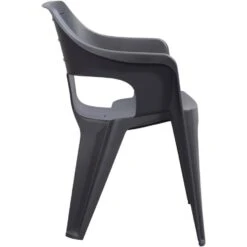 Keter Stapelstoel Bilbao - Antraciet - 79x57x57cm -Geselecteerde Tuinmeubelwinkel 50101064 0800