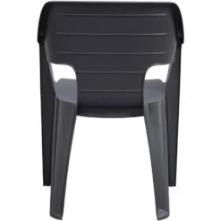 Keter Stapelstoel Bilbao - Antraciet - 79x57x57cm -Geselecteerde Tuinmeubelwinkel 50101064 0900