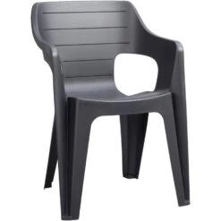 Keter Stapelstoel Bilbao - Antraciet - 79x57x57cm