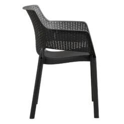 Keter Stapelstoel Eva - Antraciet -Geselecteerde Tuinmeubelwinkel 50101078 8000