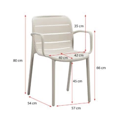 Stapelstoel Nice - Kunststof/zand -Geselecteerde Tuinmeubelwinkel 50101146 9096
