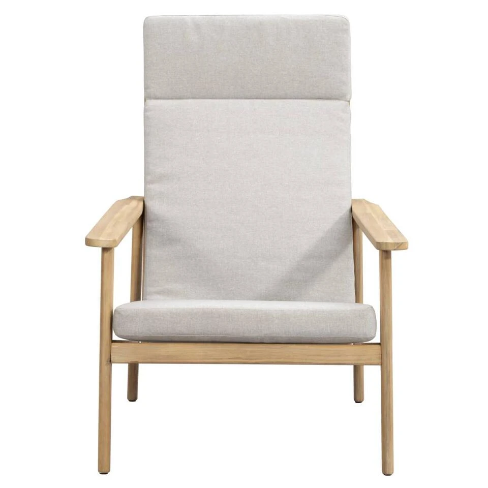 Lounge Fauteuil Jura - Acacia/grijs 4 Lounge Fauteuil Jura - Acacia/grijs - Afbeelding 2