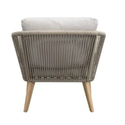 Loungestoel Nant - Wicker/acacia Taupe - 87x79x67 Cm -Geselecteerde Tuinmeubelwinkel 50103036 0900