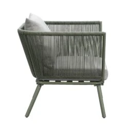 Loungestoel Almeria - Olijfgroen - 75x89x75 Cm -Geselecteerde Tuinmeubelwinkel 50105177 0900