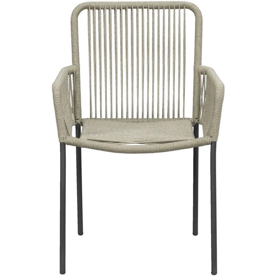 Terrasstoel Gerona - Naturel/antraciet 4 Terrasstoel Gerona - Naturel/antraciet - Afbeelding 2