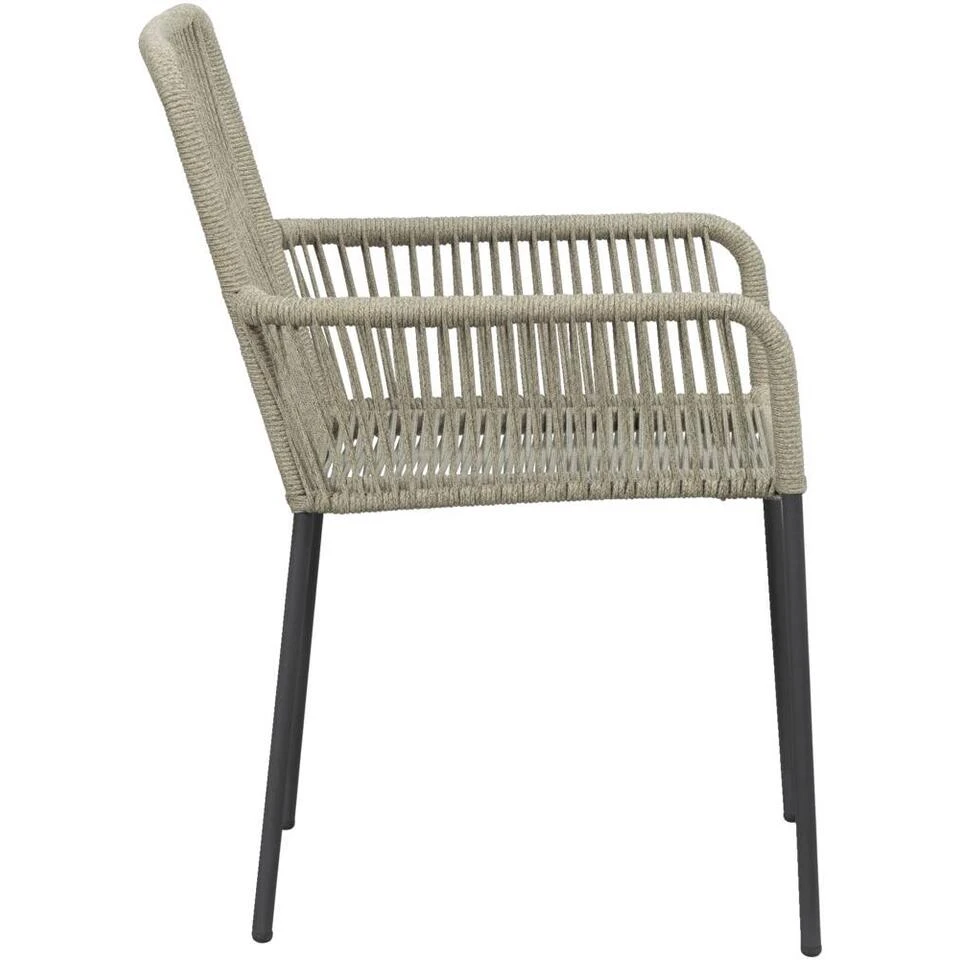 Terrasstoel Gerona - Naturel/antraciet 6 Terrasstoel Gerona - Naturel/antraciet - Afbeelding 4