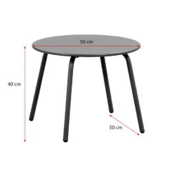 Bijzettafel Montreal - Antraciet/metaal - Ø50 Cm 9 Bijzettafel Montreal - Antraciet/metaal - Ø50 Cm -Geselecteerde Tuinmeubelwinkel 50155212 9096