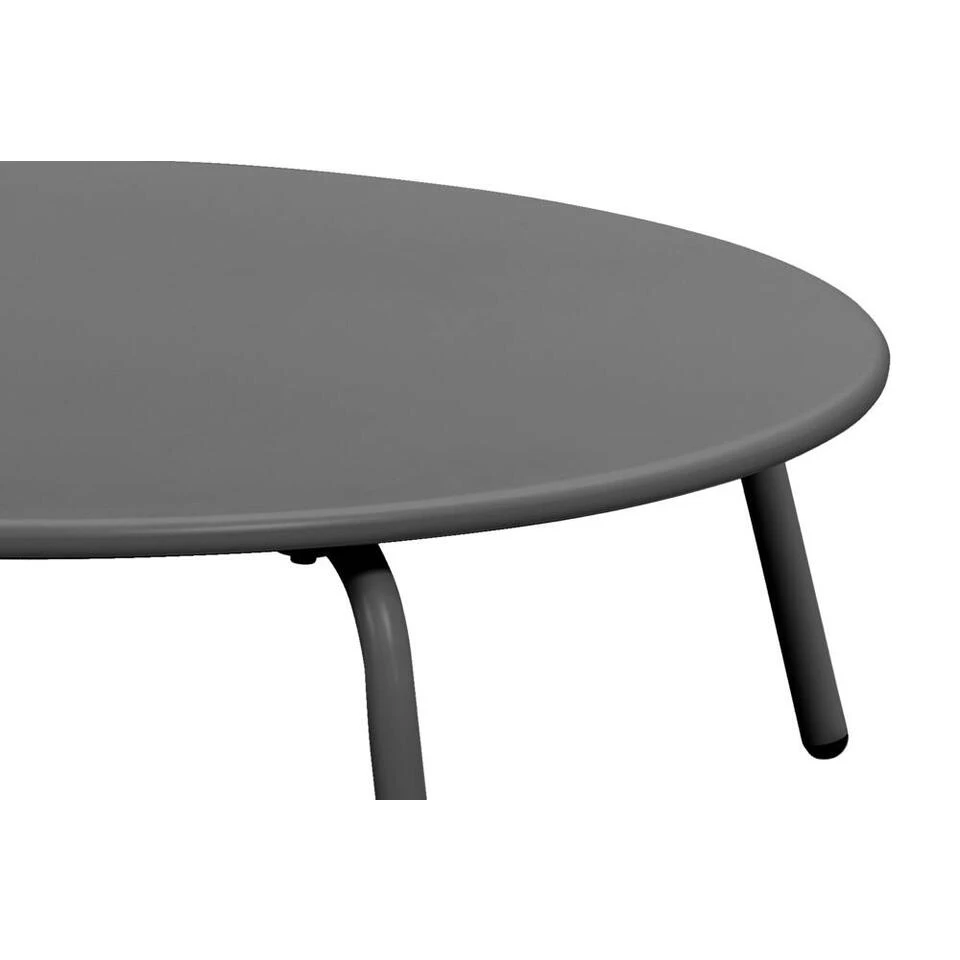 Bijzettafel Montreal - Antraciet/metaal - Ø80 Cm 4 Bijzettafel Montreal - Antraciet/metaal - Ø80 Cm - Afbeelding 2