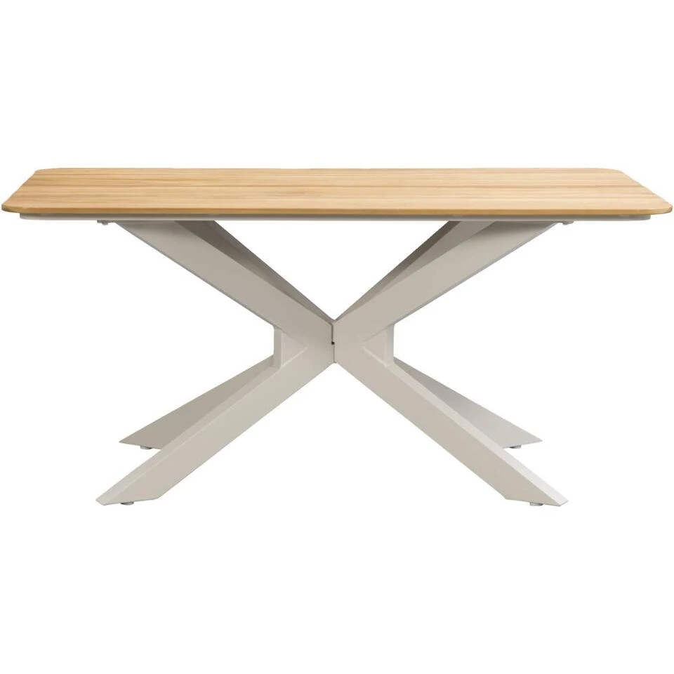 Tuintafel Perpignan - Zand/metaal - 75x160x90 Cm 4 Tuintafel Perpignan - Zand/metaal - 75x160x90 Cm - Afbeelding 2