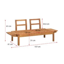 Tuinbank Orleàns - Naturel - 66x157x66 Cm 19 Tuinbank Orleàns - Naturel - 66x157x66 Cm -Geselecteerde Tuinmeubelwinkel 50203060 9096