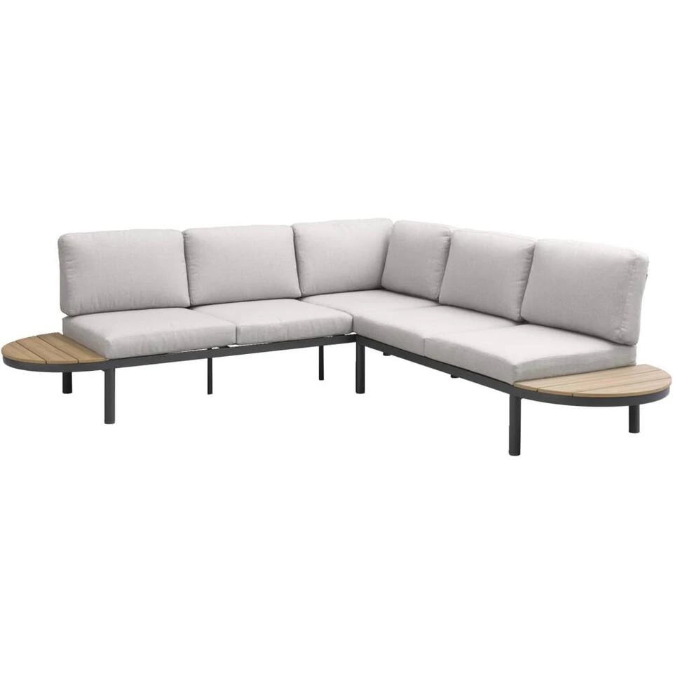 Loungebank Soulac - Antraciet - 81x243x71,5 Cm 4 Loungebank Soulac - Antraciet - 81x243x71,5 Cm - Afbeelding 2