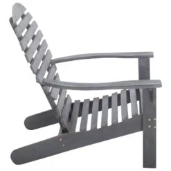 VidaXL Stoel Adirondack Massief Acaciahout Grijs -Geselecteerde Tuinmeubelwinkel 50c2edec29a14383aab360da3727aef9
