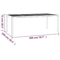 VidaXL - Tuintafel - Antraciet - Staal - 200 X 100 X 72 Cm 15 VidaXL - Tuintafel - Antraciet - Staal - 200 X 100 X 72 Cm -Geselecteerde Tuinmeubelwinkel 514cd5ed158d4c31b7c62d2424419201