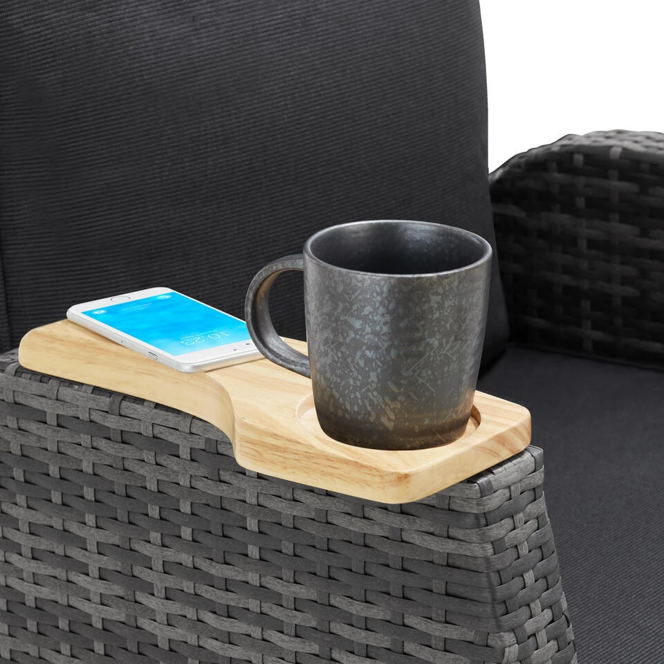 Tectake Wicker Fauteuil Pescara Met Aluminium Frame, Rugleuning Verstelbaar 8 Tectake Wicker Fauteuil Pescara Met Aluminium Frame, Rugleuning Verstelbaar - Afbeelding 6