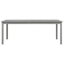 VidaXL - Tuintafel - Grijs - Massief Acaciahout - 200 X 100 X 75 Cm -Geselecteerde Tuinmeubelwinkel 552030814c314a1aaac04ecd757ce1eb