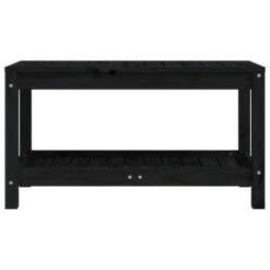 VidaXL - Tuinbank - Zwart - Grenenhout - 82.5 X 35 X 45 Cm -Geselecteerde Tuinmeubelwinkel 58965a1c09094068bef00ce08f65fca9