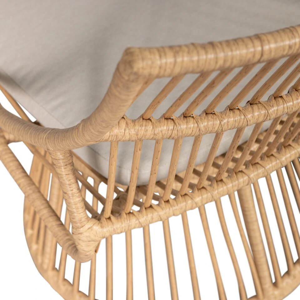 WOOOD Fauteuil Alatna - Wicker - Naturel - 80x64x53 5 WOOOD Fauteuil Alatna - Wicker - Naturel - 80x64x53 - Afbeelding 3