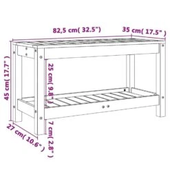 VidaXL - Tuinbank - Zwart - Grenenhout - 82.5 X 35 X 45 Cm -Geselecteerde Tuinmeubelwinkel 59254aeaf7c54d988dae59847f955a42