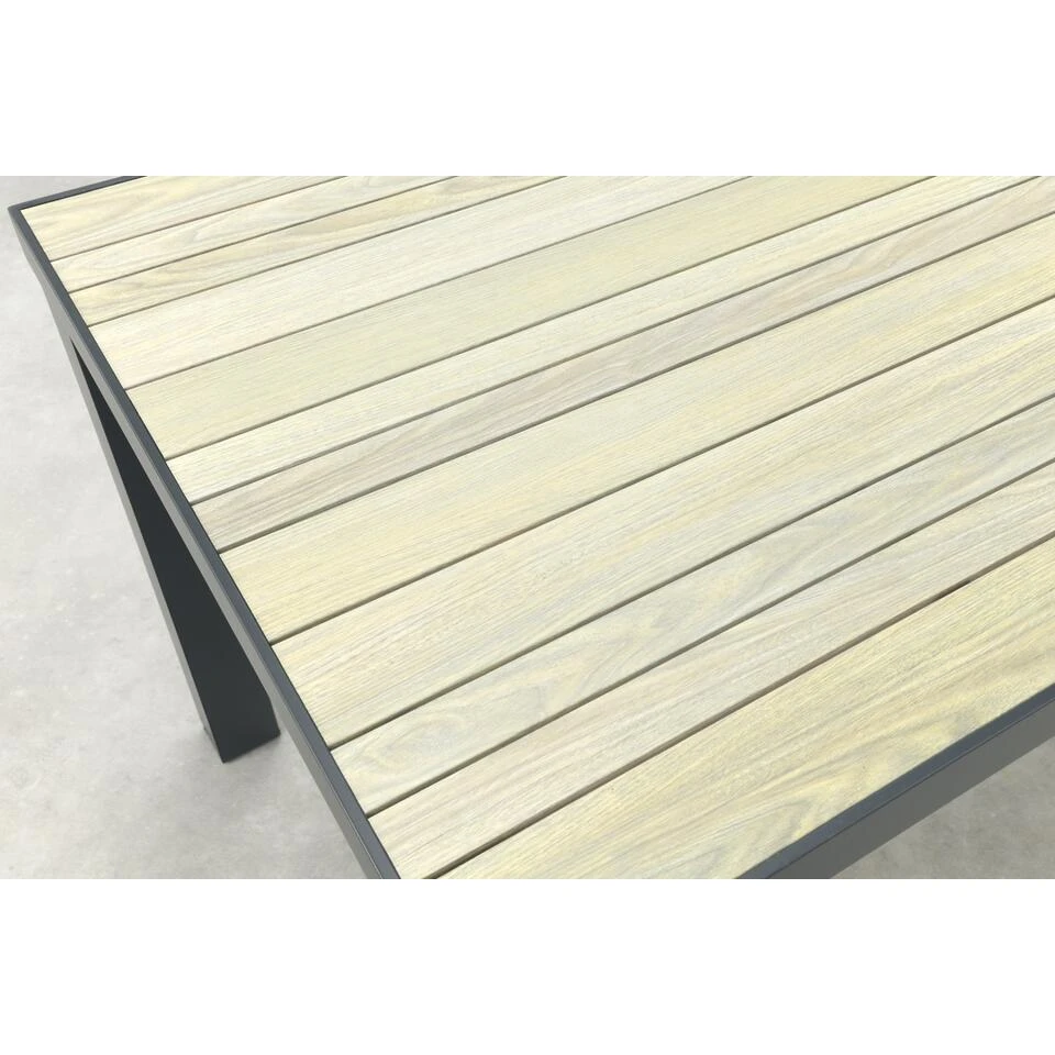 VDG Nola Tuintafel 90x90 Cm. - Antraciet/Houtlook 7 VDG Nola Tuintafel 90x90 Cm. - Antraciet/Houtlook - Afbeelding 5