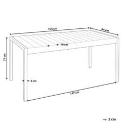 BARTICA - Tuintafel - Beige - 154 X 84 Cm - Synthetisch Materiaal -Geselecteerde Tuinmeubelwinkel 5c52515a8e124113b54f6d21f16d4134
