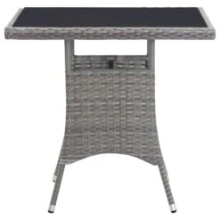 VidaXL - Tuintafel - Grijs - Poly Rattan - 80 X 80 X 74 Cm -Geselecteerde Tuinmeubelwinkel 5cdd7cc64be5437f86968ef39c5317c4