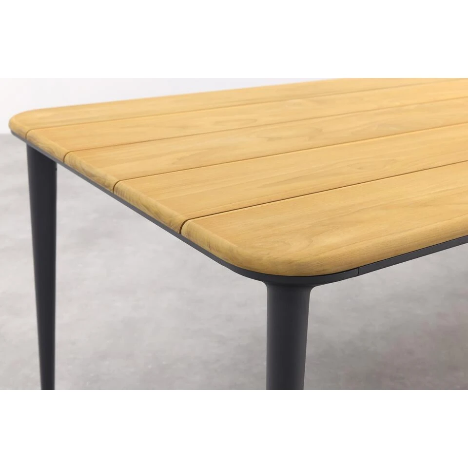 Vdgarde Premium Alaska Tuintafel - Teak/alu - Antraciet - 270x100 Cm 7 Vdgarde Premium Alaska Tuintafel - Teak/alu - Antraciet - 270x100 Cm - Afbeelding 5