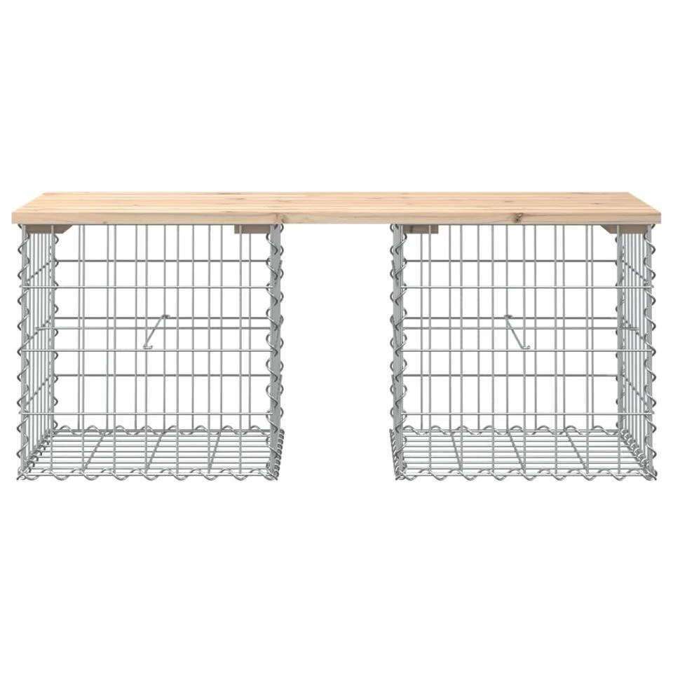 VidaXL - Tuinbank Schanskorfontwerp - Massief Grenenhout - 103x44x42 Cm 5 VidaXL - Tuinbank Schanskorfontwerp - Massief Grenenhout - 103x44x42 Cm - Afbeelding 3