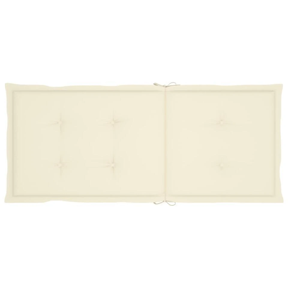 VidaXL - Verstelbare Tuinstoelen - Kussens - Crème - Acaciahout - 4 Stuks 10 VidaXL - Verstelbare Tuinstoelen - Kussens - Crème - Acaciahout - 4 Stuks - Afbeelding 8