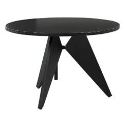 Beliani Ronde Tafel OLMETTO - Zwart Aluminium -Geselecteerde Tuinmeubelwinkel 641062f376e04a7d91c6e9585c0b3aea
