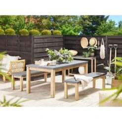 Beliani Tuinbank OSTUNI - Grijs Vezelcement -Geselecteerde Tuinmeubelwinkel 642625f283904bcc884e295789e0cc44